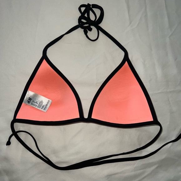 H&M Swim | Orange Triangle Bikini Top - Slight Push Up - Picture 2 of 3